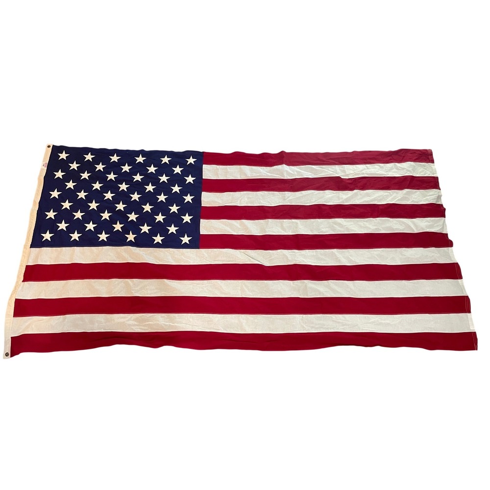 Valley Forge BEST American Flag 9x4.5 ft Cotton Bunting USA Sewn Stars Large